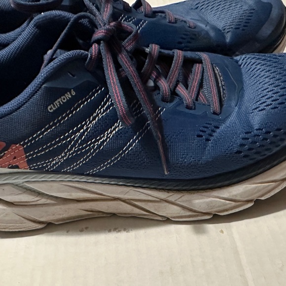 Men’s Hoka Clifton 6 blue lace up - Picture 6 of 7